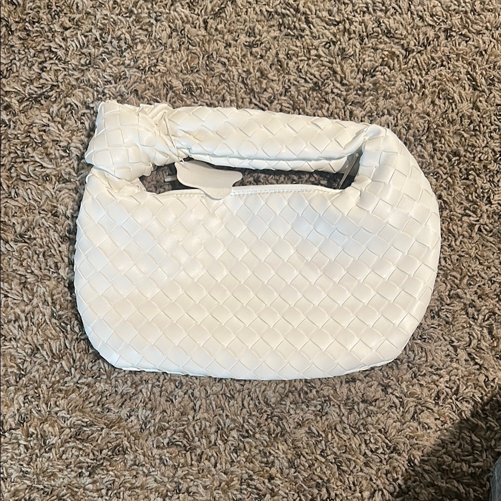 White Woven Handbag